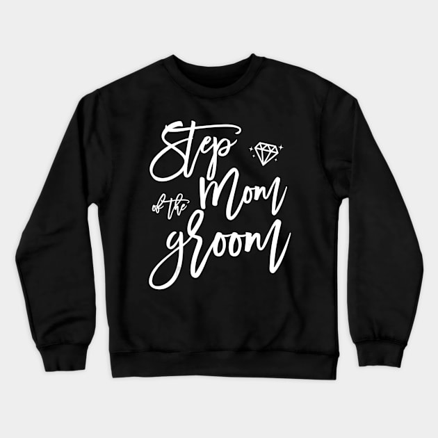 Bridal Party Shirt Step Mom Of The Groom Navy Blue Cute Crewneck Sweatshirt by danieldamssm